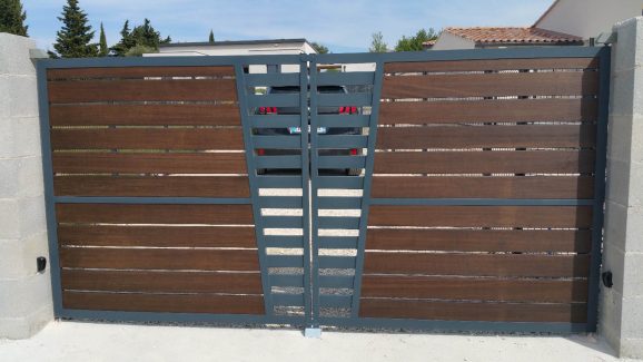 Portail deux vantaux avec lame en ip Montpellier