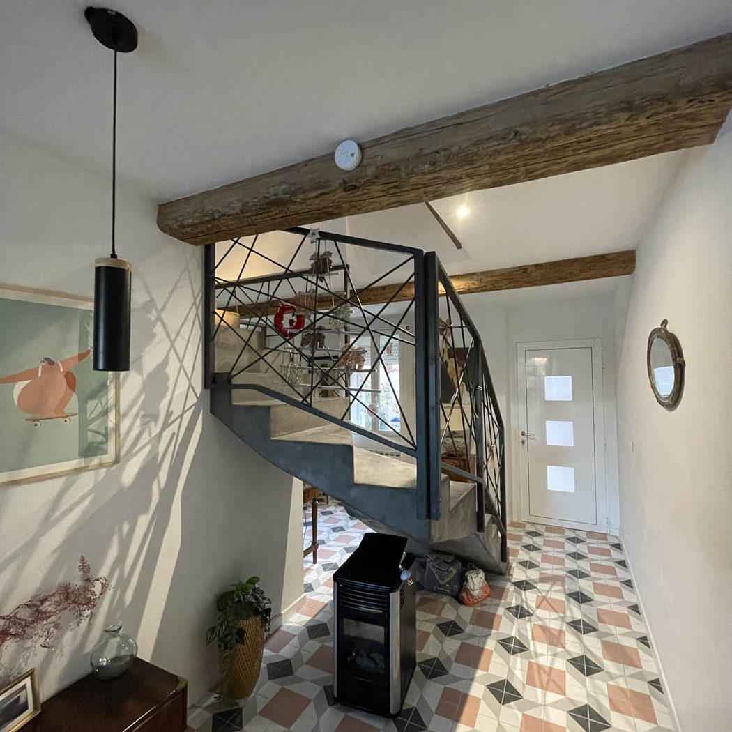 Garde corps moderne style mikado sur mesure Bellegarde