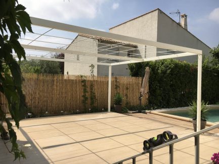 Pergola sur mesure toile soltis Montpellier