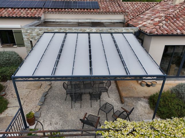 Pergola sur mesure avec toile amovible Manduel