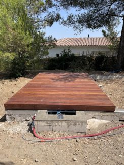 Terrasse mobile sur mesure pour piscine Montpellier